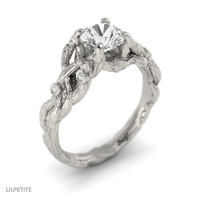 Feywood Enchantment Ring - Nature Twig Engagement Ring - LilPetite jewelry 