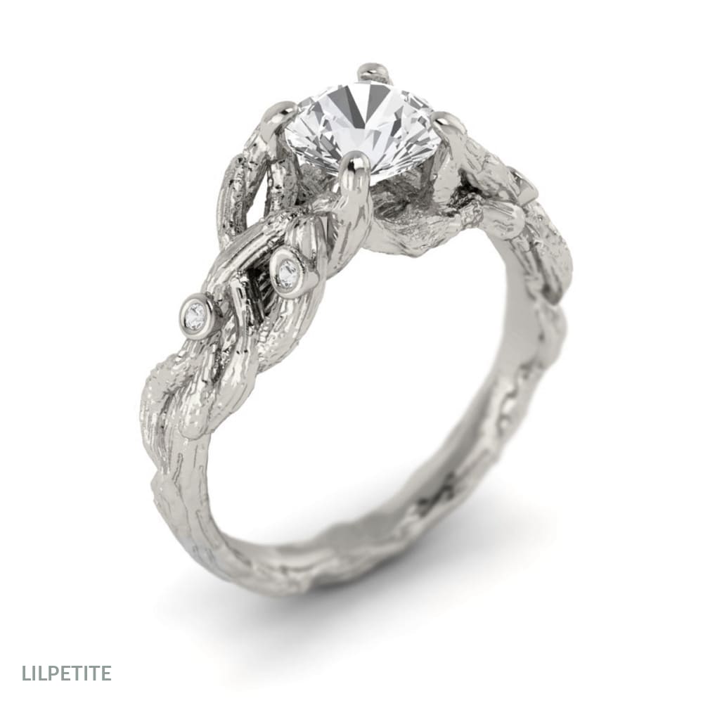 FeyWood Engagement Ring Setting + 1.29ct Sapphire - LilPetite jewelry 