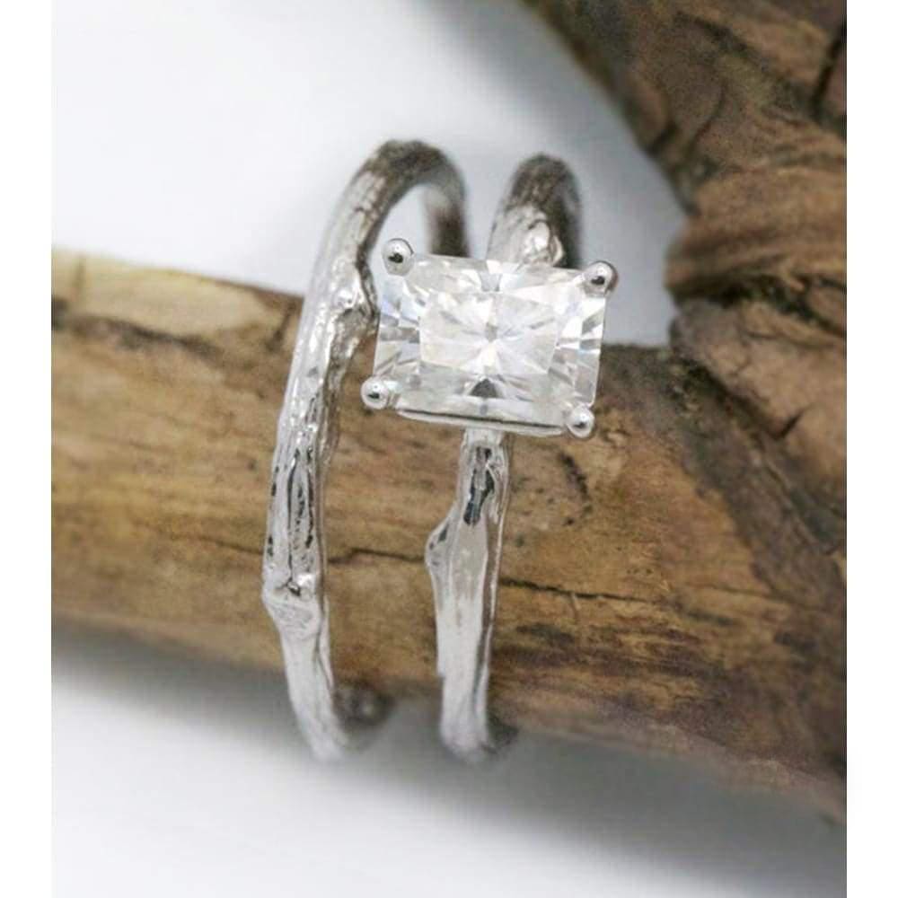 Diamond Twig Ring Set 