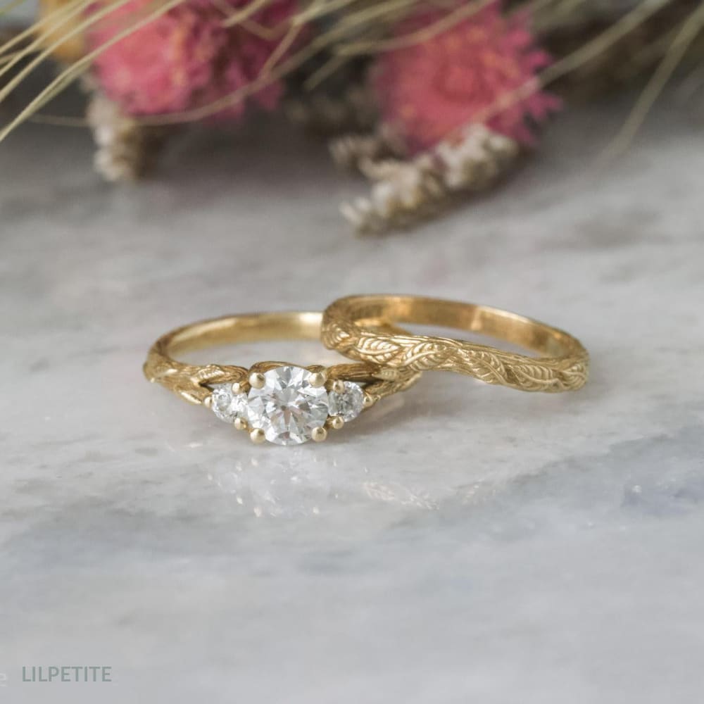 Enchanted - Three stone ring Set - LilPetite jewelry 