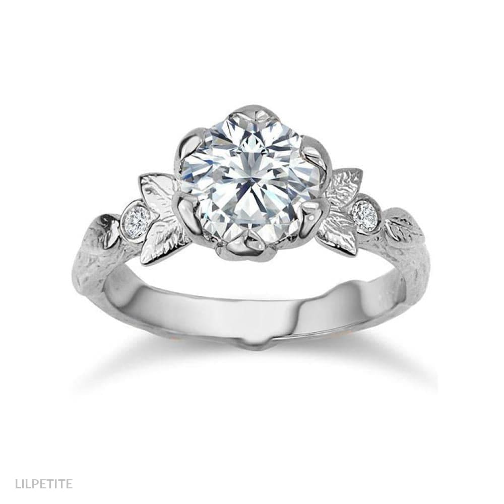 Beautiful Flower Engagement Rings LilPetite