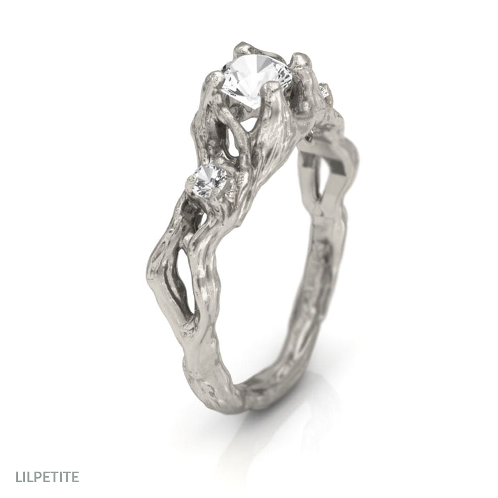 Three Stone Twisted Engagement Ring - Morpeth ring