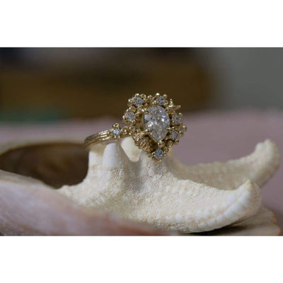 Mermaid Armor- Seashell Pear Ring