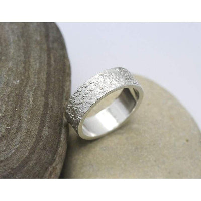 Moon Texture Wedding Band