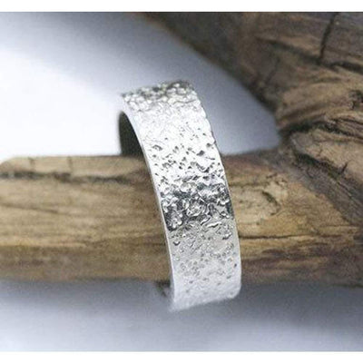 Moon Texture Wedding Band