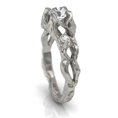 Three Stone Twisted Engagement Ring - Morpeth ring