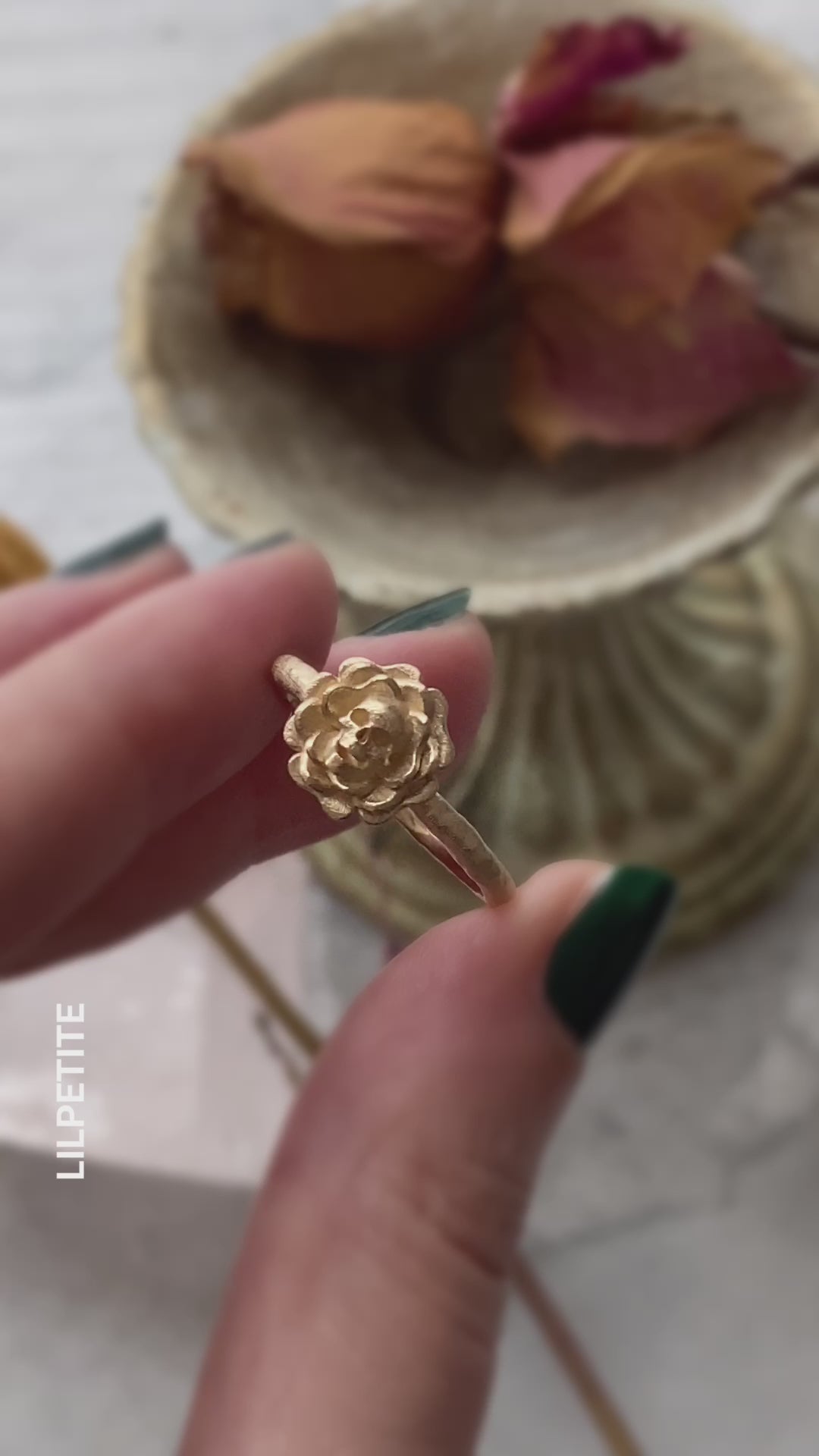 Skull Flower Ring