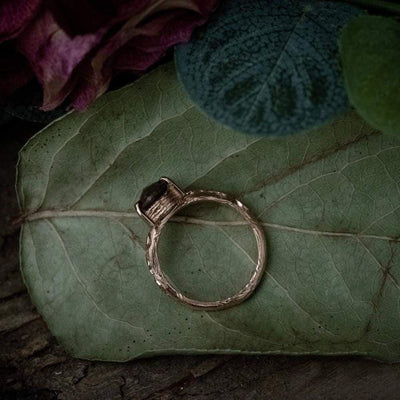 SALE- Rose cut brown diamond ring