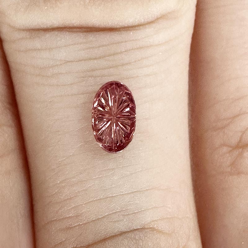 Orange/Red Sapphire Starbrite™ Cut 0.58 carats (Sold) - JohnDyerGems