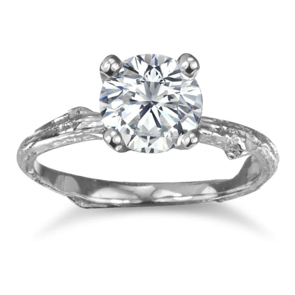 Round Moissanite twig ring