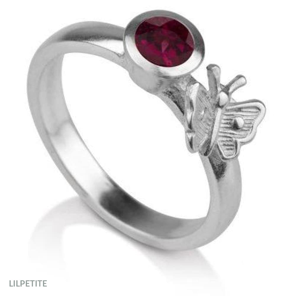 Ruby butterfly ring