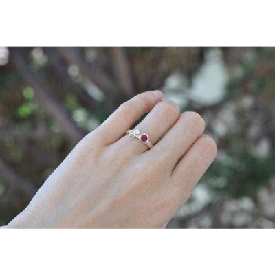 Ruby butterfly ring