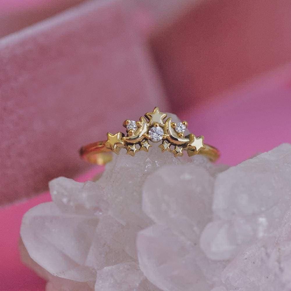 Antique Two Stone Half Moon Cut Moissanite Engagement Ring – Eurekalook