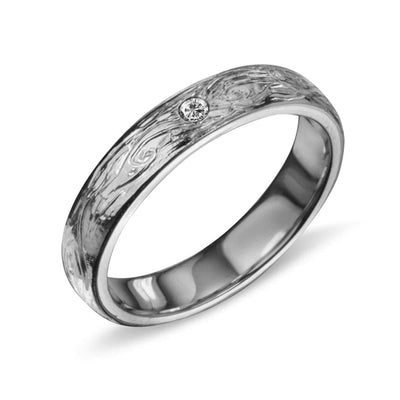 Trigan - diamond twig wedding ring
