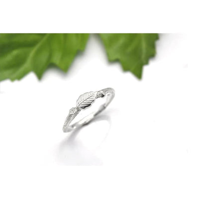 Twig leaf ring