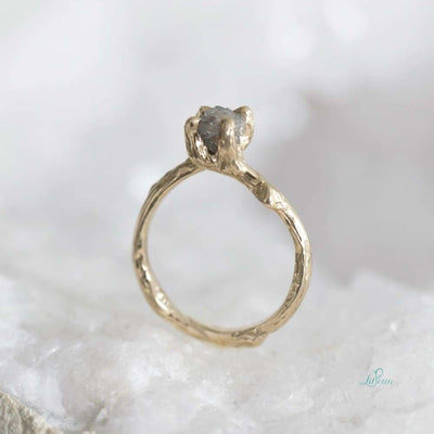 Rough Grey Diamond Ring