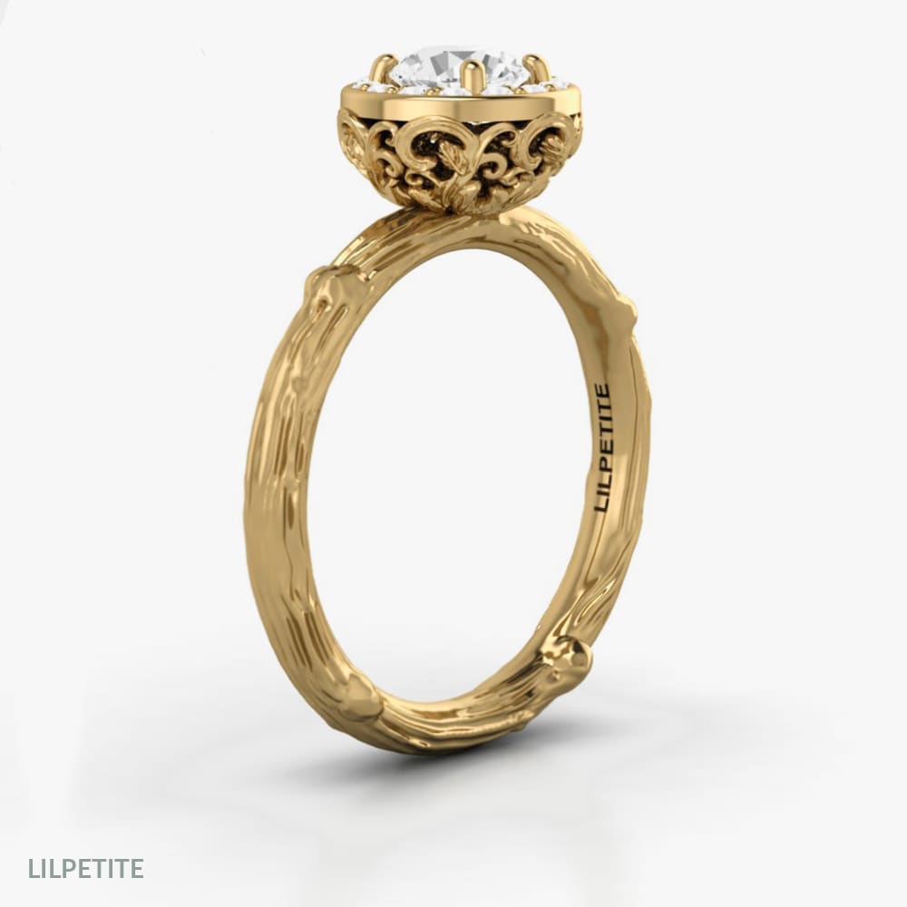 Crown of Thorns Engagement Ring - LilPetite jewelry 