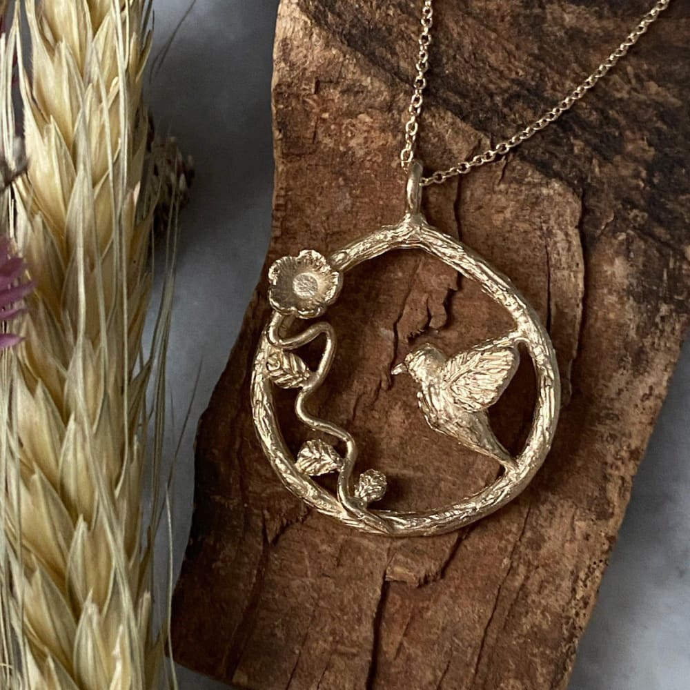 Twig Bird Necklace