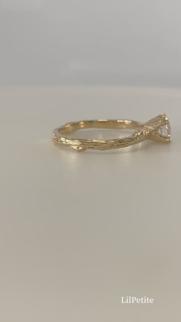 Simple Nature Inspired Engagement Ring (Twig Band)