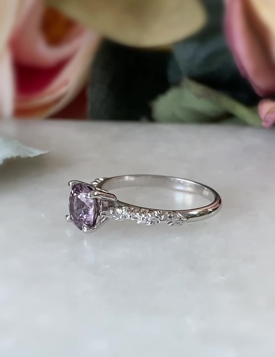 ARVERA- Purple sapphire engagement ring / Interested in Something Similar?