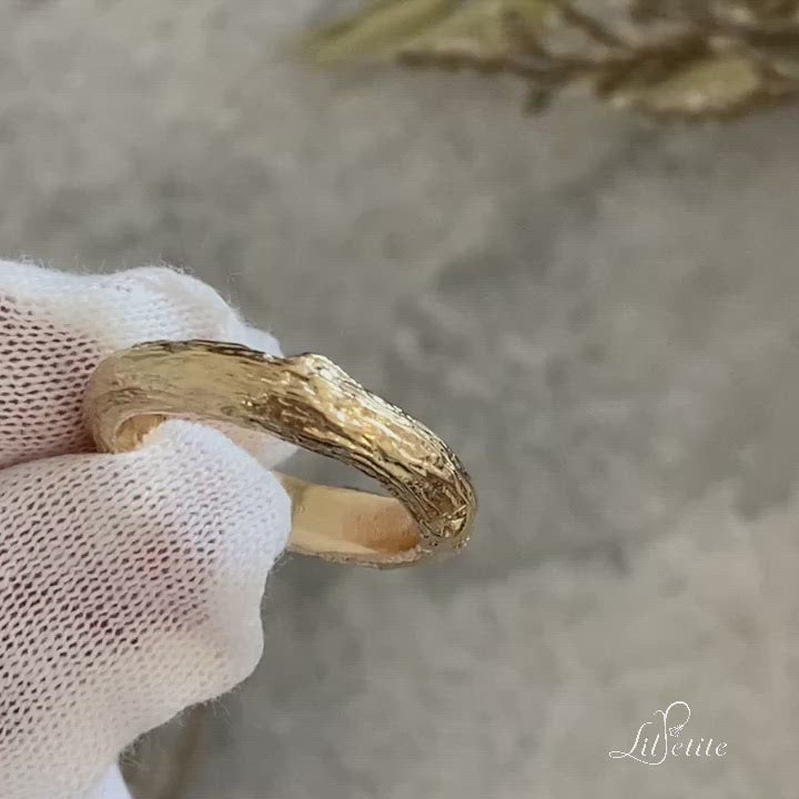 Forest Ring - Wide Twig Wedding Ring