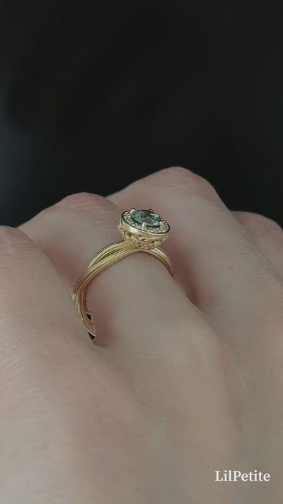 Interested in Something Similar? / Nadin - Teal Sapphire Ring